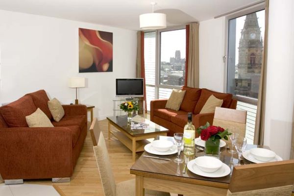 Hattan Garden serviced apartments in Liverpool lounge